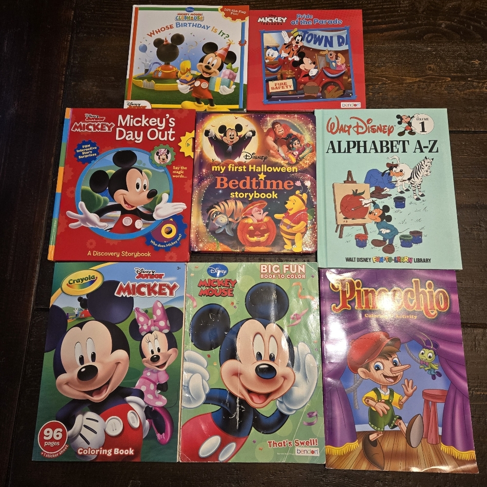 Disney Mickey Mouse Kids Storybook & Coloring Book Bundle